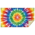 thumbnail image 1 of Colorful Rainbow Tie Dye Spiral Pattern Rectangle Tablecloth 60"x102",Waterproof Polyester Rectangle Table Cloth, Wipeable Spillproof Polyester Tablecloth for Dining, Camping, Indoor and Outdoor, 1 of 6