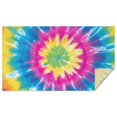 thumbnail image 1 of Colorful Rainbow Tie Dye Spiral Pattern Rectangle Tablecloth 60"x102",Waterproof Polyester Rectangle Table Cloth, Wipeable Spillproof Polyester Tablecloth for Dining, Camping, Indoor and Outdoor, 1 of 6