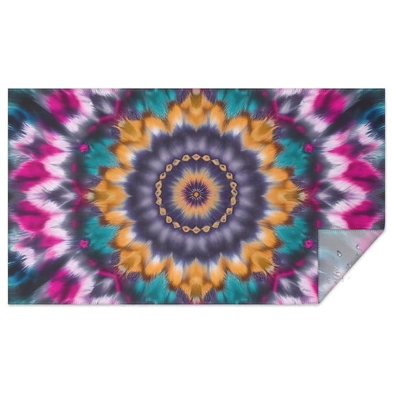 Colorful Rainbow Tie Dye Spiral Pattern Rectangle Tablecloth 60"x102",Waterproof Polyester Rectangle Table Cloth, Wipeable Spillproof Polyester Tablecloth for Dining, Camping, Indoor and Outdoor