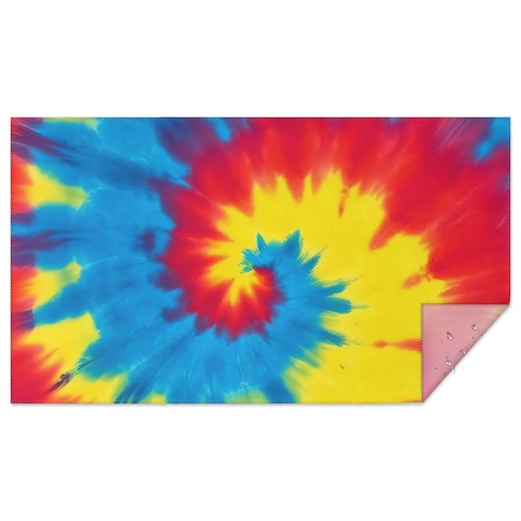 Colorful Rainbow Tie Dye Spiral Pattern Rectangle Tablecloth 60"x102",Waterproof Polyester Rectangle Table Cloth, Wipeable Spillproof Polyester Tablecloth for Dining, Camping, Indoor and Outdoor