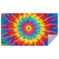 thumbnail image 1 of Colorful Rainbow Tie Dye Spiral Pattern Rectangle Tablecloth 60"x102",Waterproof Polyester Rectangle Table Cloth, Wipeable Spillproof Polyester Tablecloth for Dining, Camping, Indoor and Outdoor, 1 of 6