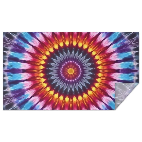 Colorful Rainbow Tie Dye Spiral Pattern Rectangle Tablecloth 60"x102",Waterproof Polyester Rectangle Table Cloth, Wipeable Spillproof Polyester Tablecloth for Dining, Camping, Indoor and Outdoor