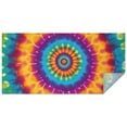 thumbnail image 1 of Colorful Rainbow Tie Dye Spiral Pattern Rectangle Tablecloth 60"x120",Waterproof Polyester Rectangle Table Cloth, Wipeable Spillproof Polyester Tablecloth for Dining, Camping, Indoor and Outdoor, 1 of 6