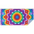 thumbnail image 1 of Colorful Rainbow Tie Dye Spiral Pattern Rectangle Tablecloth 60"x120",Waterproof Polyester Rectangle Table Cloth, Wipeable Spillproof Polyester Tablecloth for Dining, Camping, Indoor and Outdoor, 1 of 6