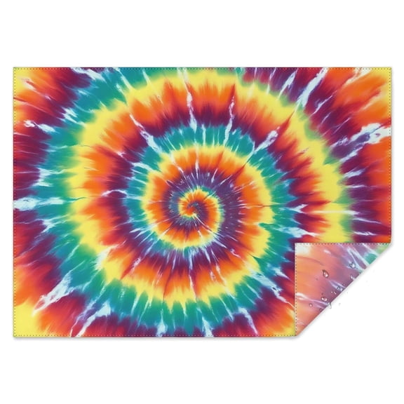 Colorful Rainbow Tie Dye Spiral Pattern Rectangle Tablecloth 60"x84",Waterproof Polyester Rectangle Table Cloth, Wipeable Spillproof Polyester Tablecloth for Dining, Camping, Indoor and Outdoor