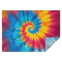 Colorful Rainbow Tie Dye Spiral Pattern Rectangle Tablecloth 60"x84",Waterproof Polyester Rectangle Table Cloth, Wipeable Spillproof Polyester Tablecloth for Dining, Camping, Indoor and Outdoor