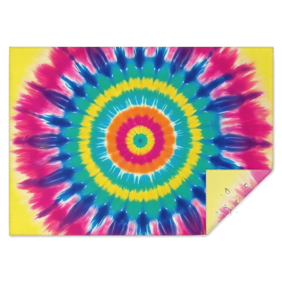 Colorful Rainbow Tie Dye Spiral Pattern Rectangle Tablecloth 60"x84",Waterproof Polyester Rectangle Table Cloth, Wipeable Spillproof Polyester Tablecloth for Dining, Camping, Indoor and Outdoor