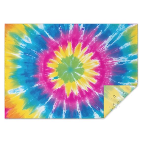 Colorful Rainbow Tie Dye Spiral Pattern Rectangle Tablecloth 60"x84",Waterproof Polyester Rectangle Table Cloth, Wipeable Spillproof Polyester Tablecloth for Dining, Camping, Indoor and Outdoor