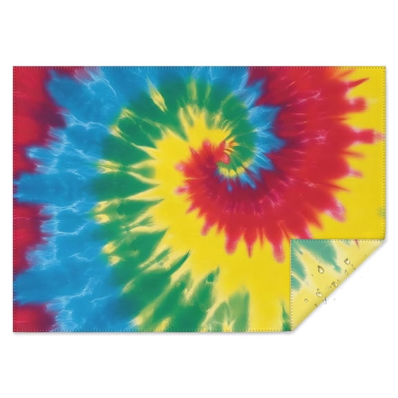 Colorful Rainbow Tie Dye Spiral Pattern Rectangle Tablecloth 60"x84",Waterproof Polyester Rectangle Table Cloth, Wipeable Spillproof Polyester Tablecloth for Dining, Camping, Indoor and Outdoor