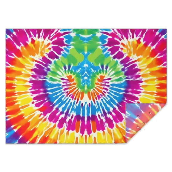 Colorful Rainbow Tie Dye Spiral Pattern Rectangle Tablecloth 60"x84",Waterproof Polyester Rectangle Table Cloth, Wipeable Spillproof Polyester Tablecloth for Dining, Camping, Indoor and Outdoor