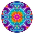 thumbnail image 1 of Colorful Rainbow Tie Dye Spiral Pattern Round Fitted Tablecloth with Elastic Edge,Dining Table Cover Waterproof,Outdoor Round Tablecloth for Camping,Dining,Indoor and Outdoor, 1 of 7