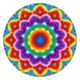 thumbnail image 1 of Colorful Rainbow Tie Dye Spiral Pattern Round Fitted Tablecloth with Elastic Edge,Dining Table Cover Waterproof,Outdoor Round Tablecloth for Camping,Dining,Indoor and Outdoor, 1 of 7