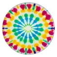 thumbnail image 1 of Colorful Rainbow Tie Dye Spiral Pattern Round Fitted Tablecloth with Elastic Edge,Dining Table Cover Waterproof,Outdoor Round Tablecloth for Camping,Dining,Indoor and Outdoor, 1 of 7