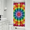 thumbnail image 1 of Colorful Rainbow Tie Dye Spiral Pattern Shower Curtain 36"x72" ,Bathroom Decorative Shower Curtains Set with 12 Hooks,Modern Waterproof Washable Shower Curtain, 1 of 6