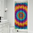 thumbnail image 1 of Colorful Rainbow Tie Dye Spiral Pattern Shower Curtain 36"x72" ,Bathroom Decorative Shower Curtains Set with 12 Hooks,Modern Waterproof Washable Shower Curtain, 1 of 6