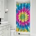 thumbnail image 1 of Colorful Rainbow Tie Dye Spiral Pattern Shower Curtain 36"x72" ,Bathroom Decorative Shower Curtains Set with 12 Hooks,Modern Waterproof Washable Shower Curtain, 1 of 6