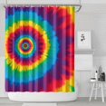 thumbnail image 1 of Colorful Rainbow Tie Dye Spiral Pattern Shower Curtain 84"x72" ,Bathroom Decorative Shower Curtains Set with 12 Hooks,Modern Waterproof Washable Shower Curtain, 1 of 6