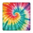 thumbnail image 1 of Colorful Rainbow Tie Dye Spiral Pattern Square Fitted Tablecloth with Elastic Edge,Square Table Cover,Washable Elastic Table Cover for Home Kitchen Party Decor 34"x34", 1 of 6