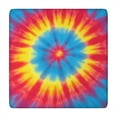 thumbnail image 1 of Colorful Rainbow Tie Dye Spiral Pattern Square Fitted Tablecloth with Elastic Edge,Square Table Cover,Washable Elastic Table Cover for Home Kitchen Party Decor 34"x34", 1 of 6