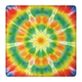 thumbnail image 1 of Colorful Rainbow Tie Dye Spiral Pattern Square Fitted Tablecloth with Elastic Edge,Square Table Cover,Washable Elastic Table Cover for Home Kitchen Party Decor 36"x36", 1 of 6
