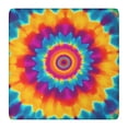 thumbnail image 1 of Colorful Rainbow Tie Dye Spiral Pattern Square Fitted Tablecloth with Elastic Edge,Square Table Cover,Washable Elastic Table Cover for Home Kitchen Party Decor 36"x36", 1 of 6