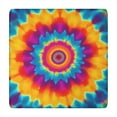 thumbnail image 1 of Colorful Rainbow Tie Dye Spiral Pattern Square Fitted Tablecloth with Elastic Edge,Square Table Cover,Washable Elastic Table Cover for Home Kitchen Party Decor 34"x34", 1 of 6