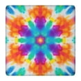 thumbnail image 1 of Colorful Rainbow Tie Dye Spiral Pattern Square Fitted Tablecloth with Elastic Edge,Square Table Cover,Washable Elastic Table Cover for Home Kitchen Party Decor 36"x36", 1 of 6