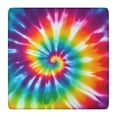 thumbnail image 1 of Colorful Rainbow Tie Dye Spiral Pattern Square Fitted Tablecloth with Elastic Edge,Square Table Cover,Washable Elastic Table Cover for Home Kitchen Party Decor 36"x36", 1 of 6