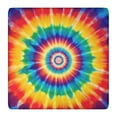 thumbnail image 1 of Colorful Rainbow Tie Dye Spiral Pattern Square Fitted Tablecloth with Elastic Edge,Square Table Cover,Washable Elastic Table Cover for Home Kitchen Party Decor 36"x36", 1 of 6
