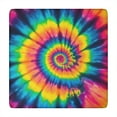 thumbnail image 1 of Colorful Rainbow Tie Dye Spiral Pattern Square Fitted Tablecloth with Elastic Edge,Square Table Cover,Washable Elastic Table Cover for Home Kitchen Party Decor 34"x34", 1 of 6