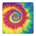 thumbnail image 1 of Colorful Rainbow Tie Dye Spiral Pattern Square Fitted Tablecloth with Elastic Edge,Square Table Cover,Washable Elastic Table Cover for Home Kitchen Party Decor 36"x36", 1 of 6