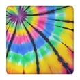 thumbnail image 1 of Colorful Rainbow Tie Dye Spiral Pattern Square Fitted Tablecloth with Elastic Edge,Square Table Cover,Washable Elastic Table Cover for Home Kitchen Party Decor 34"x34", 1 of 6