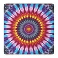 thumbnail image 1 of Colorful Rainbow Tie Dye Spiral Pattern Square Fitted Tablecloth with Elastic Edge,Square Table Cover,Washable Elastic Table Cover for Home Kitchen Party Decor 36"x36", 1 of 6