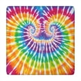 thumbnail image 1 of Colorful Rainbow Tie Dye Spiral Pattern Square Fitted Tablecloth with Elastic Edge,Square Table Cover,Washable Elastic Table Cover for Home Kitchen Party Decor 34"x34", 1 of 6