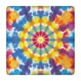 thumbnail image 1 of Colorful Rainbow Tie Dye Spiral Pattern Square Fitted Tablecloth with Elastic Edge,Square Table Cover,Washable Elastic Table Cover for Home Kitchen Party Decor 34"x34", 1 of 6