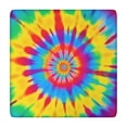 thumbnail image 1 of Colorful Rainbow Tie Dye Spiral Pattern Square Fitted Tablecloth with Elastic Edge,Square Table Cover,Washable Elastic Table Cover for Home Kitchen Party Decor 34"x34", 1 of 6