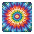 thumbnail image 1 of Colorful Rainbow Tie Dye Spiral Pattern Square Fitted Tablecloth with Elastic Edge,Square Table Cover,Washable Elastic Table Cover for Home Kitchen Party Decor 36"x36", 1 of 6