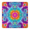 thumbnail image 1 of Colorful Rainbow Tie Dye Spiral Pattern Square Fitted Tablecloth with Elastic Edge,Square Table Cover,Washable Elastic Table Cover for Home Kitchen Party Decor 36"x36", 1 of 6