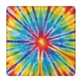 thumbnail image 1 of Colorful Rainbow Tie Dye Spiral Pattern Square Fitted Tablecloth with Elastic Edge,Square Table Cover,Washable Elastic Table Cover for Home Kitchen Party Decor 34"x34", 1 of 6