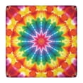 thumbnail image 1 of Colorful Rainbow Tie Dye Spiral Pattern Square Fitted Tablecloth with Elastic Edge,Square Table Cover,Washable Elastic Table Cover for Home Kitchen Party Decor 36"x36", 1 of 6
