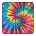 thumbnail image 1 of Colorful Rainbow Tie Dye Spiral Pattern Square Fitted Tablecloth with Elastic Edge,Square Table Cover,Washable Elastic Table Cover for Home Kitchen Party Decor 36"x36", 1 of 6