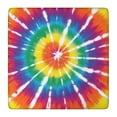 thumbnail image 1 of Colorful Rainbow Tie Dye Spiral Pattern Square Fitted Tablecloth with Elastic Edge,Square Table Cover,Washable Elastic Table Cover for Home Kitchen Party Decor 36"x36", 1 of 6