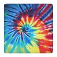 thumbnail image 1 of Colorful Rainbow Tie Dye Spiral Pattern Square Fitted Tablecloth with Elastic Edge,Square Table Cover,Washable Elastic Table Cover for Home Kitchen Party Decor 36"x36", 1 of 6