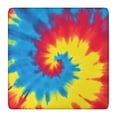 thumbnail image 1 of Colorful Rainbow Tie Dye Spiral Pattern Square Fitted Tablecloth with Elastic Edge,Square Table Cover,Washable Elastic Table Cover for Home Kitchen Party Decor 36"x36", 1 of 6