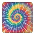 thumbnail image 1 of Colorful Rainbow Tie Dye Spiral Pattern Square Fitted Tablecloth with Elastic Edge,Square Table Cover,Washable Elastic Table Cover for Home Kitchen Party Decor 36"x36", 1 of 6