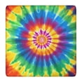 thumbnail image 1 of Colorful Rainbow Tie Dye Spiral Pattern Square Fitted Tablecloth with Elastic Edge,Square Table Cover,Washable Elastic Table Cover for Home Kitchen Party Decor 36"x36", 1 of 6