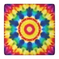 thumbnail image 1 of Colorful Rainbow Tie Dye Spiral Pattern Square Fitted Tablecloth with Elastic Edge,Square Table Cover,Washable Elastic Table Cover for Home Kitchen Party Decor 36"x36", 1 of 6