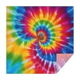 thumbnail image 1 of Colorful Rainbow Tie Dye Spiral Pattern Square Tablecloth,Waterproof Square Table Cover,Wipeable Spillproof Washable Table Cover for Home Kitchen Party Decor 42"X42"(107x107cm), 1 of 6