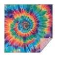 thumbnail image 1 of Colorful Rainbow Tie Dye Spiral Pattern Square Tablecloth,Waterproof Square Table Cover,Wipeable Spillproof Washable Table Cover for Home Kitchen Party Decor 42"X42"(107x107cm), 1 of 6