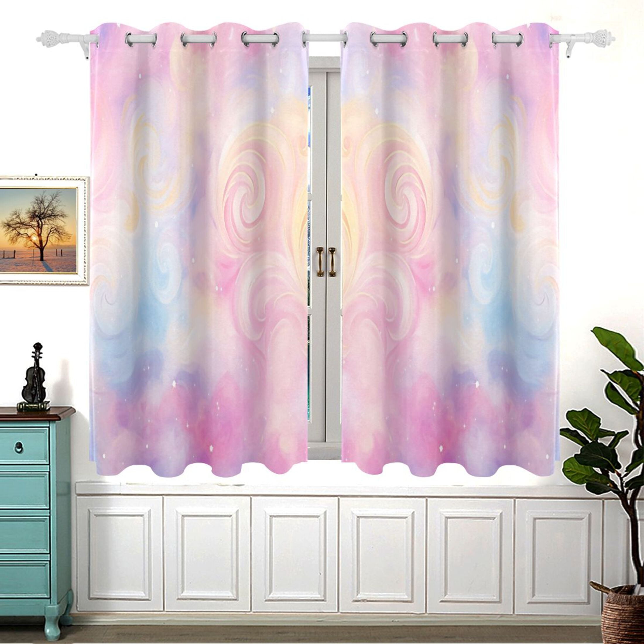 Rainbow Tie Dyed Curtain Panels Rainbow Tie Dyed Curtain Panels
